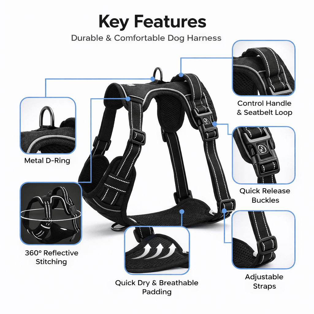Reflective No Pull Dog Safety Harness
