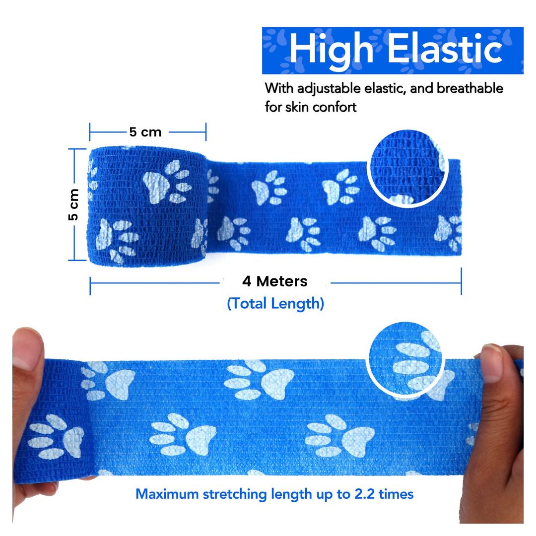 Blue pet bandage 