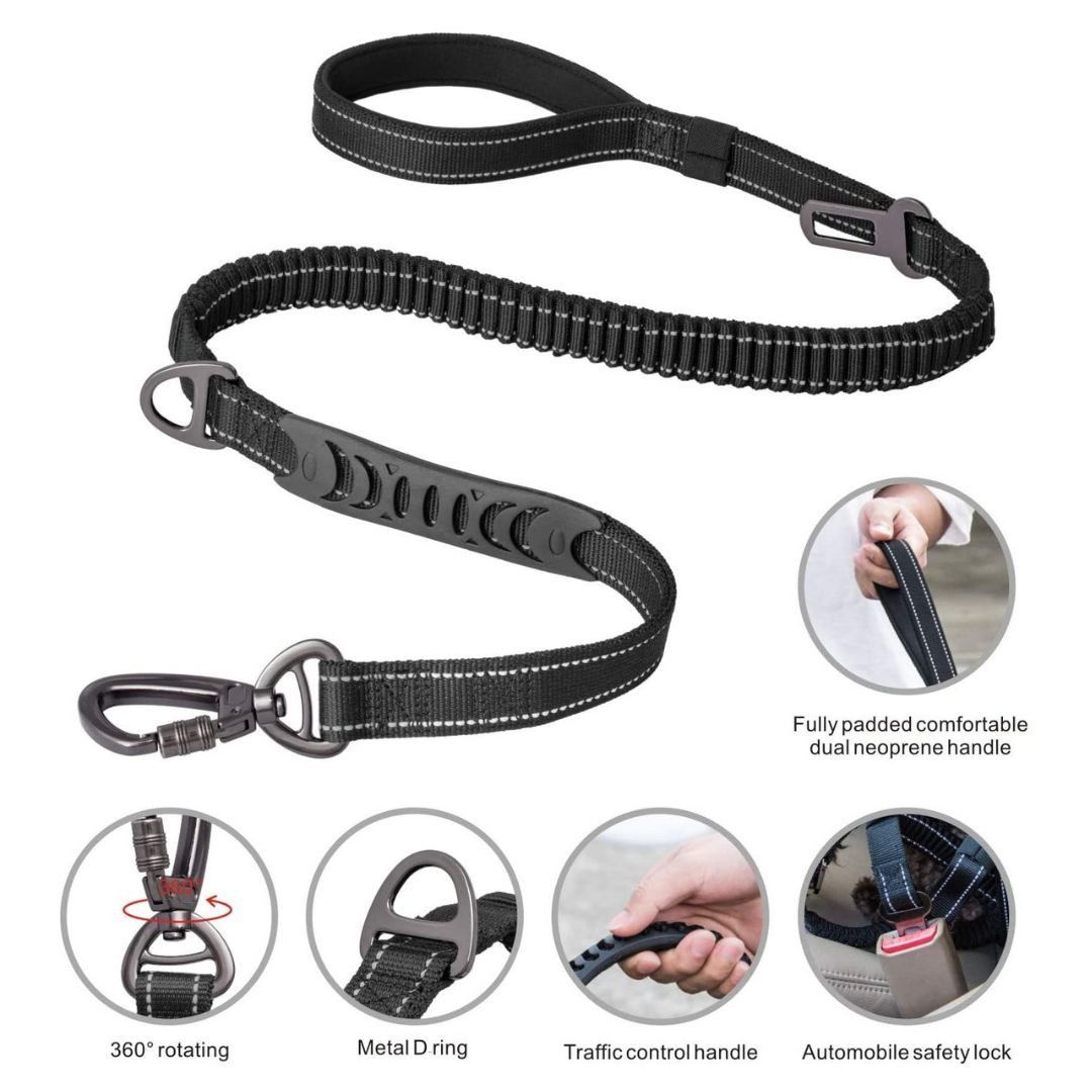 Reflective Dog Harness & All-In-One Safety Lead Bundle